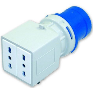 ADATTATORI INDUSTRIALI 2P-16A+T CEE-BIPASSO ART. 80956